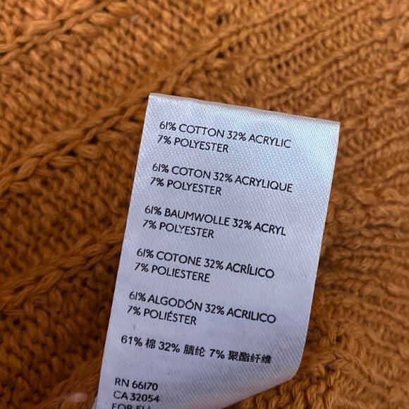 Free People Now and Then Brown Multicolor Striped Short Sleeve Knit Sweater Sz M - Picture 4 of 4